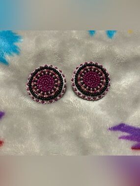 Indigenous made beaded earrings